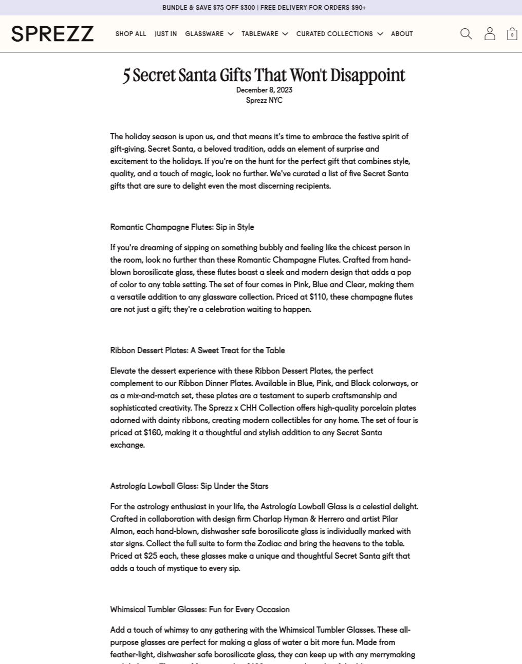 Long form: Holiday Gift Guide Excerpt